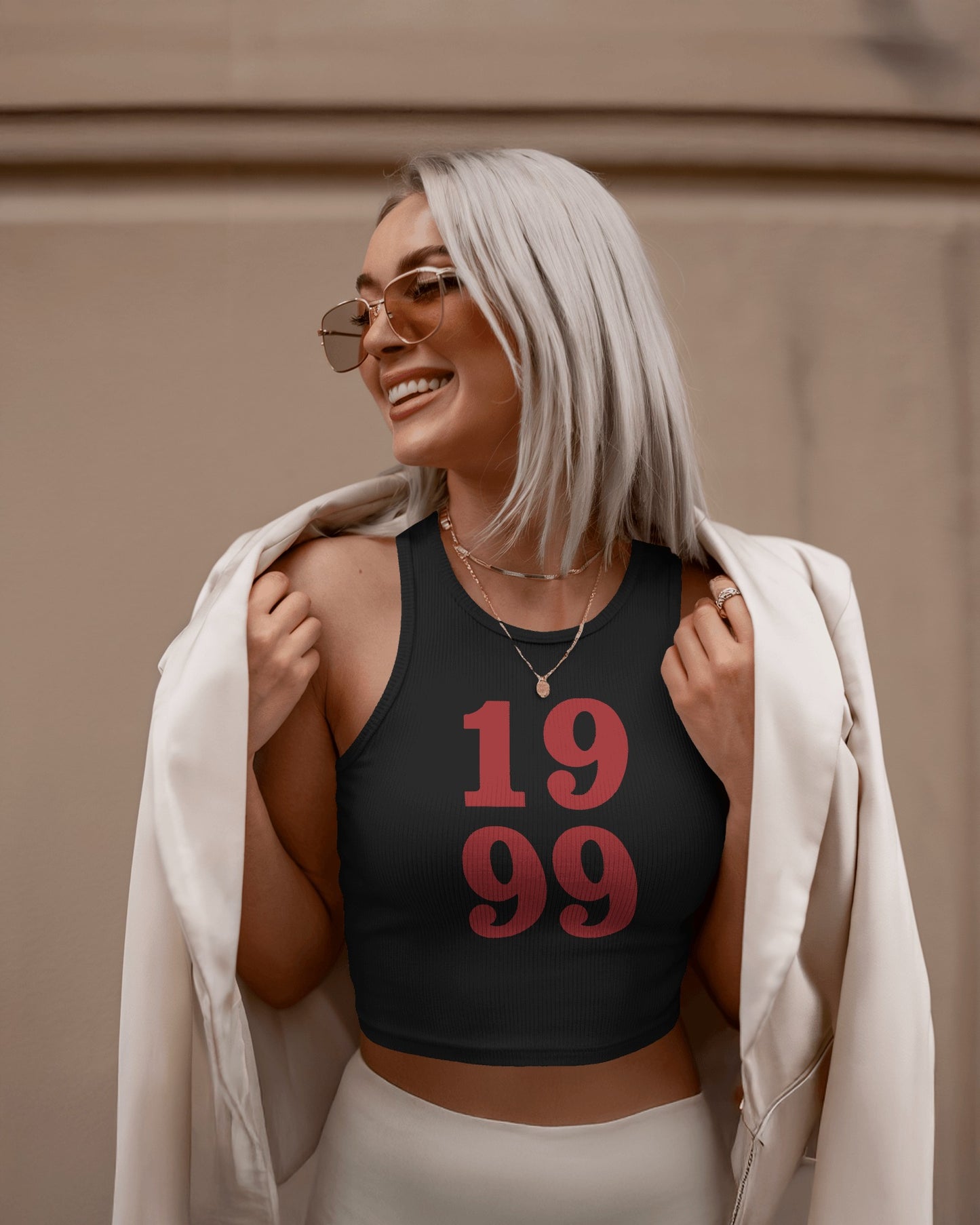 1999 High Neck Tank Top for Women – Y2K Aesthetic Tank