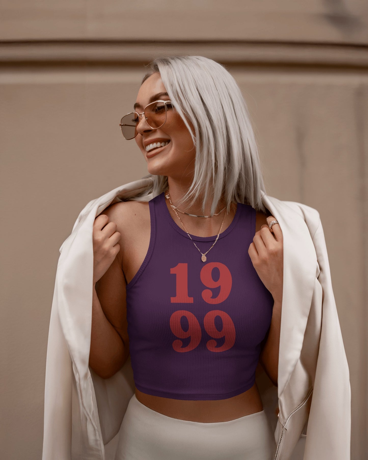 1999 High Neck Tank Top for Women – Y2K Aesthetic Tank