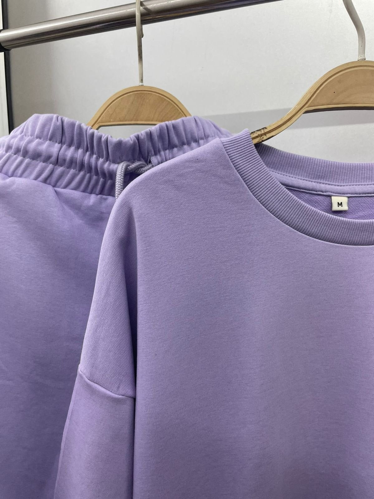 Unisex Lavender Co-ord Set – Oversized T-Shirt & Shorts