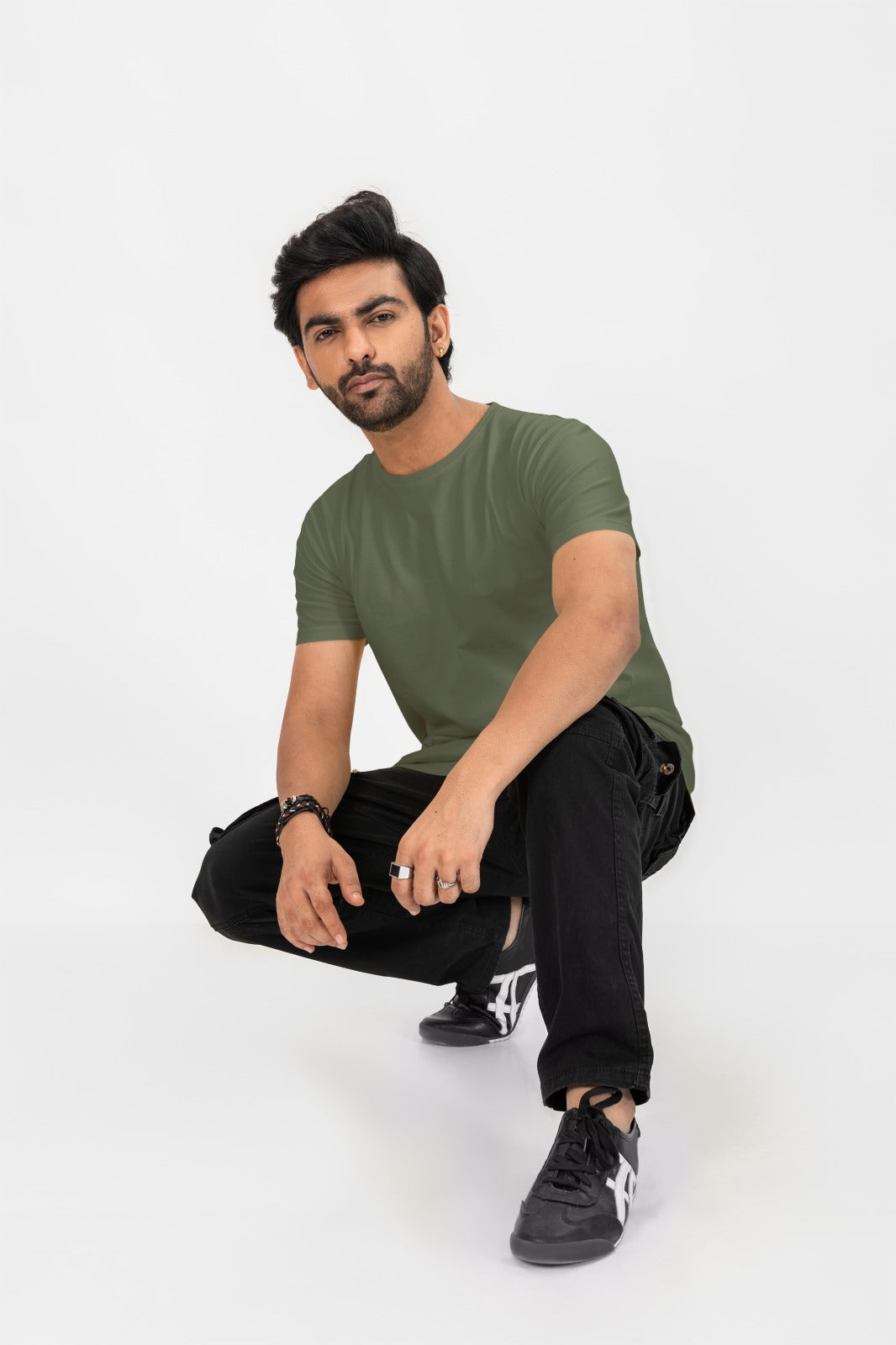 Oversized olive green T-shirt
