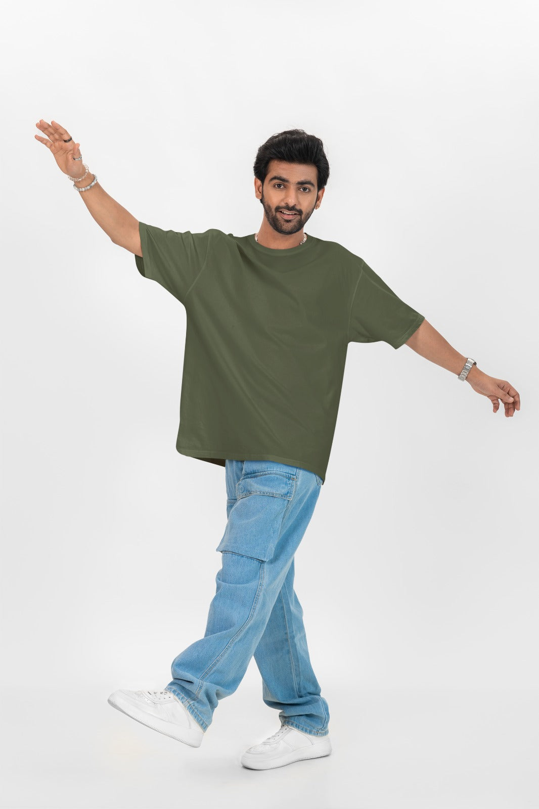 Oversized olive green T-shirt