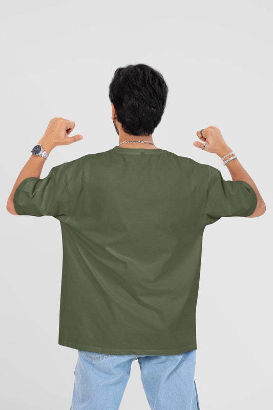 Oversized olive green T-shirt