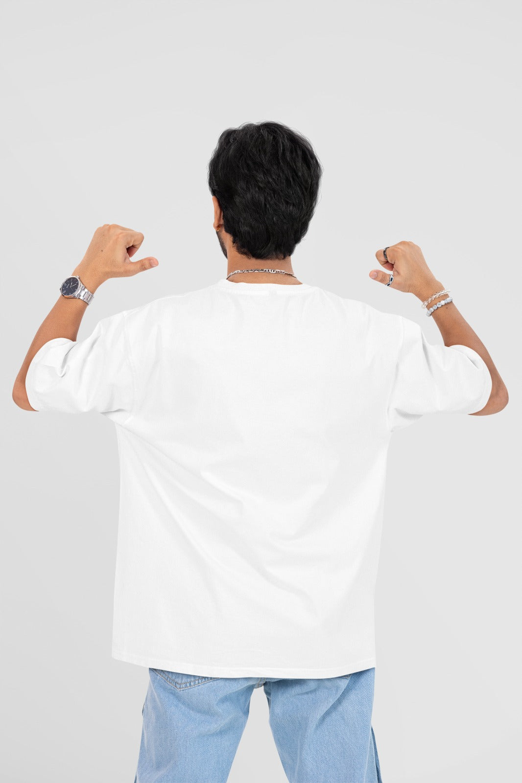 Oversized Plane White T-shirt