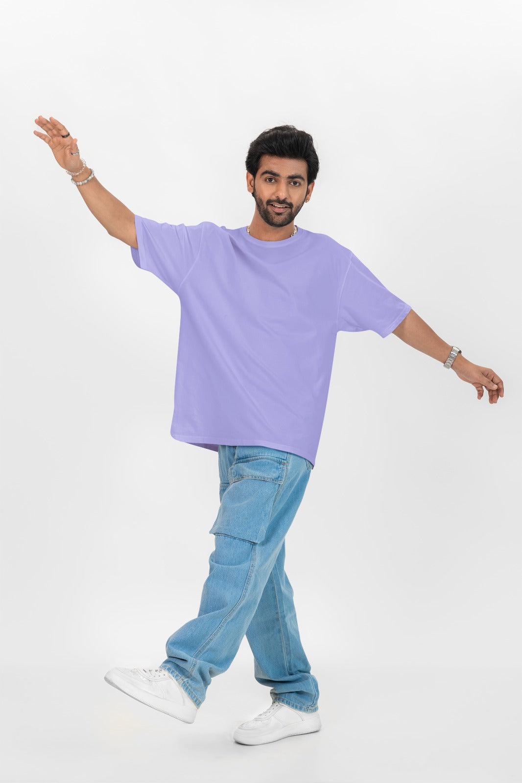 Oversized light purple T-shirt
