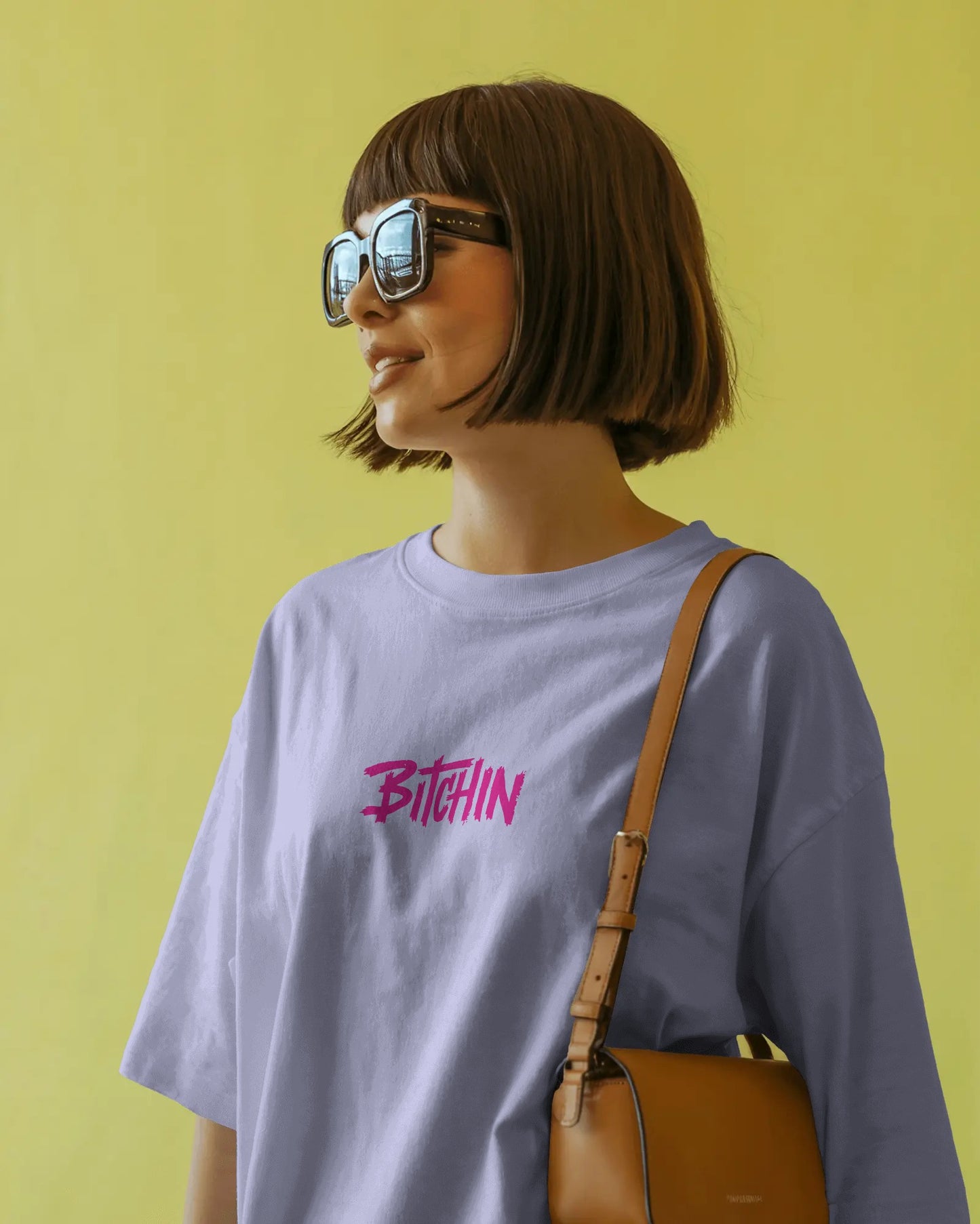 Oversized Baby Graphic T-Shirt – Retro “Bitchin” Print for Women