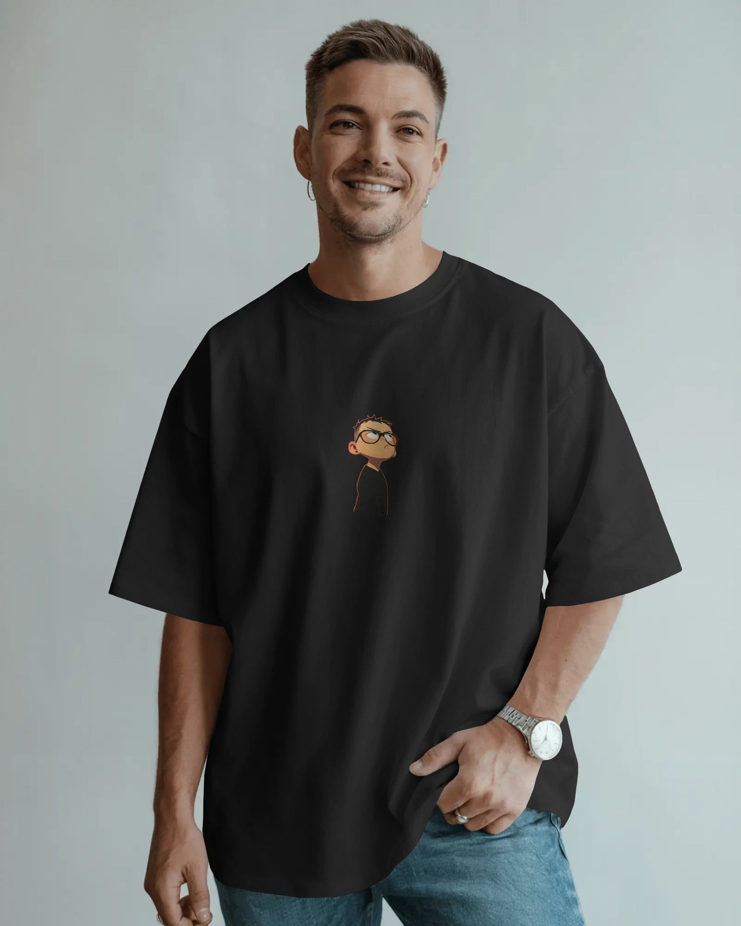 Oversized Cartoon Graphic T-Shirt – Unisex Streetwear Tee
