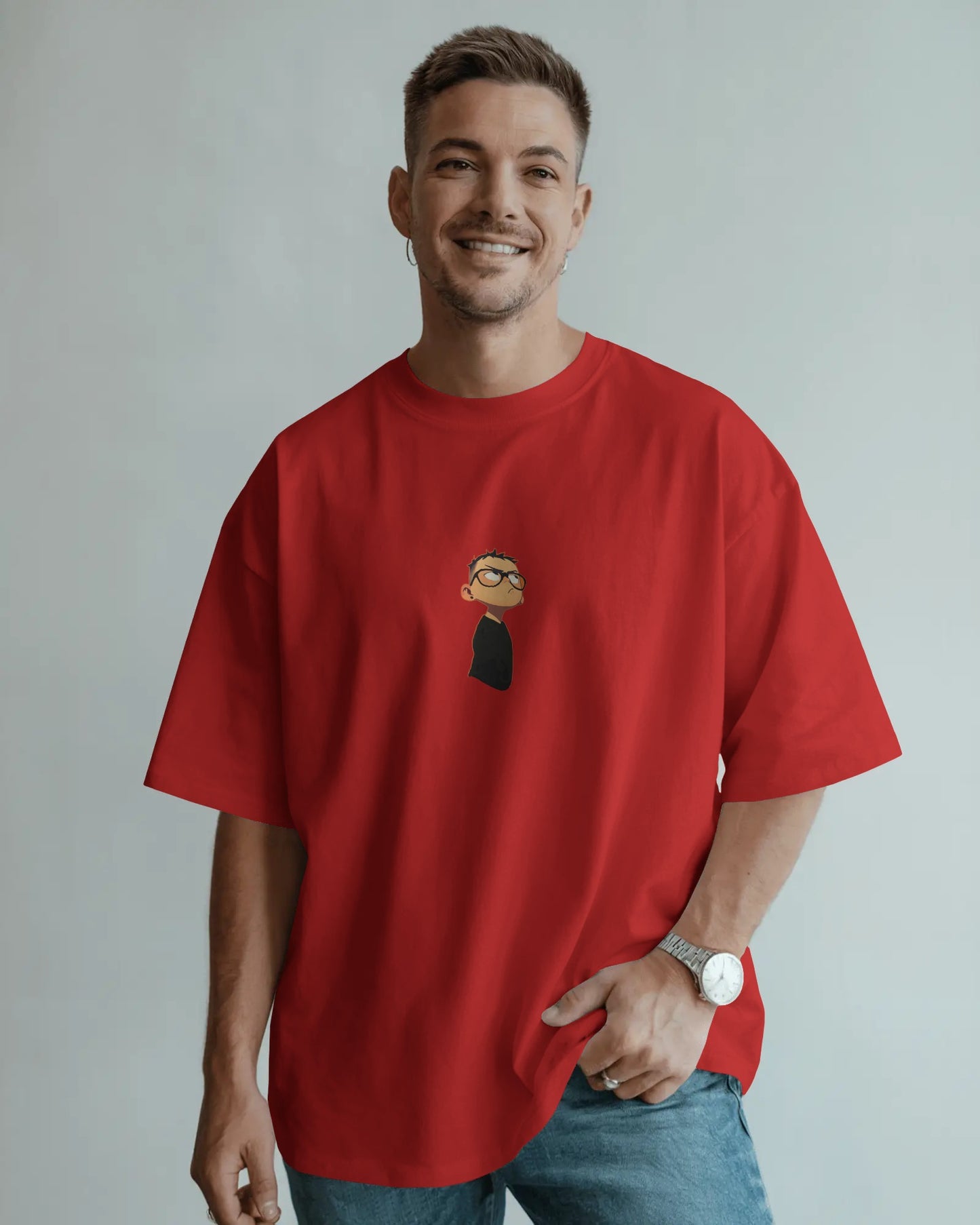 Oversized Cartoon Graphic T-Shirt – Unisex Streetwear Tee
