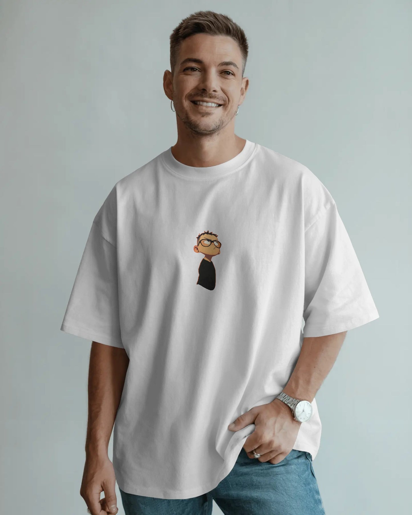 Oversized Cartoon Graphic T-Shirt – Unisex Streetwear Tee