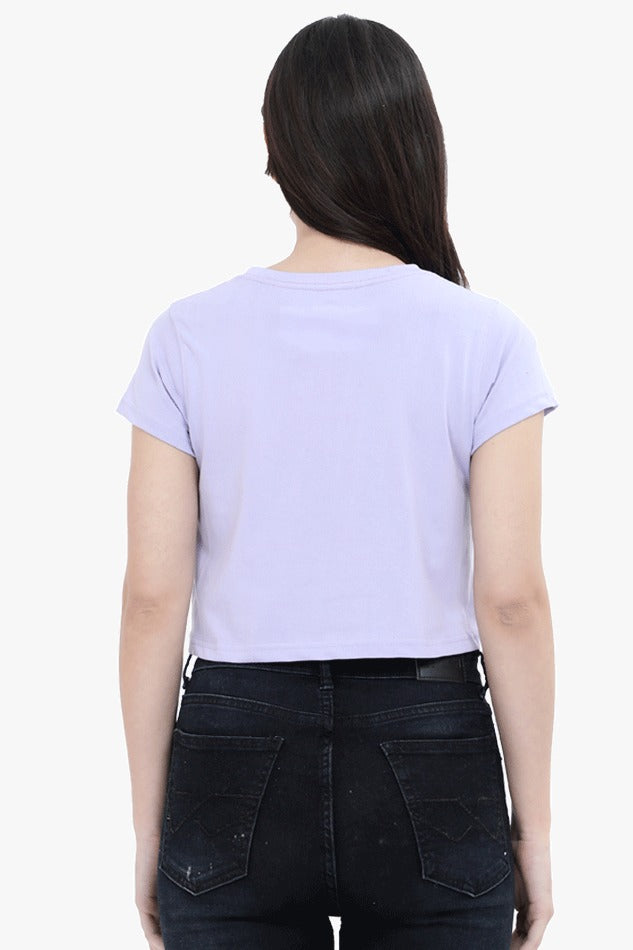 Minimalist Line-Art Butterfly Crop Top T-shirt