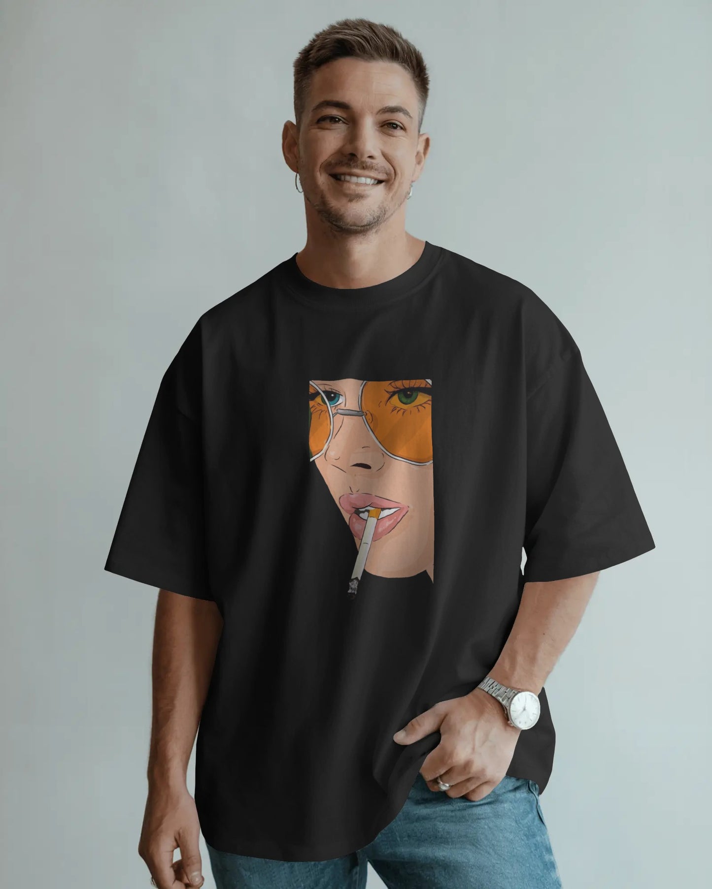 Bold Girl Graphic Oversized T-Shirt –Streetwear Tee (Unisex Aesthetic)