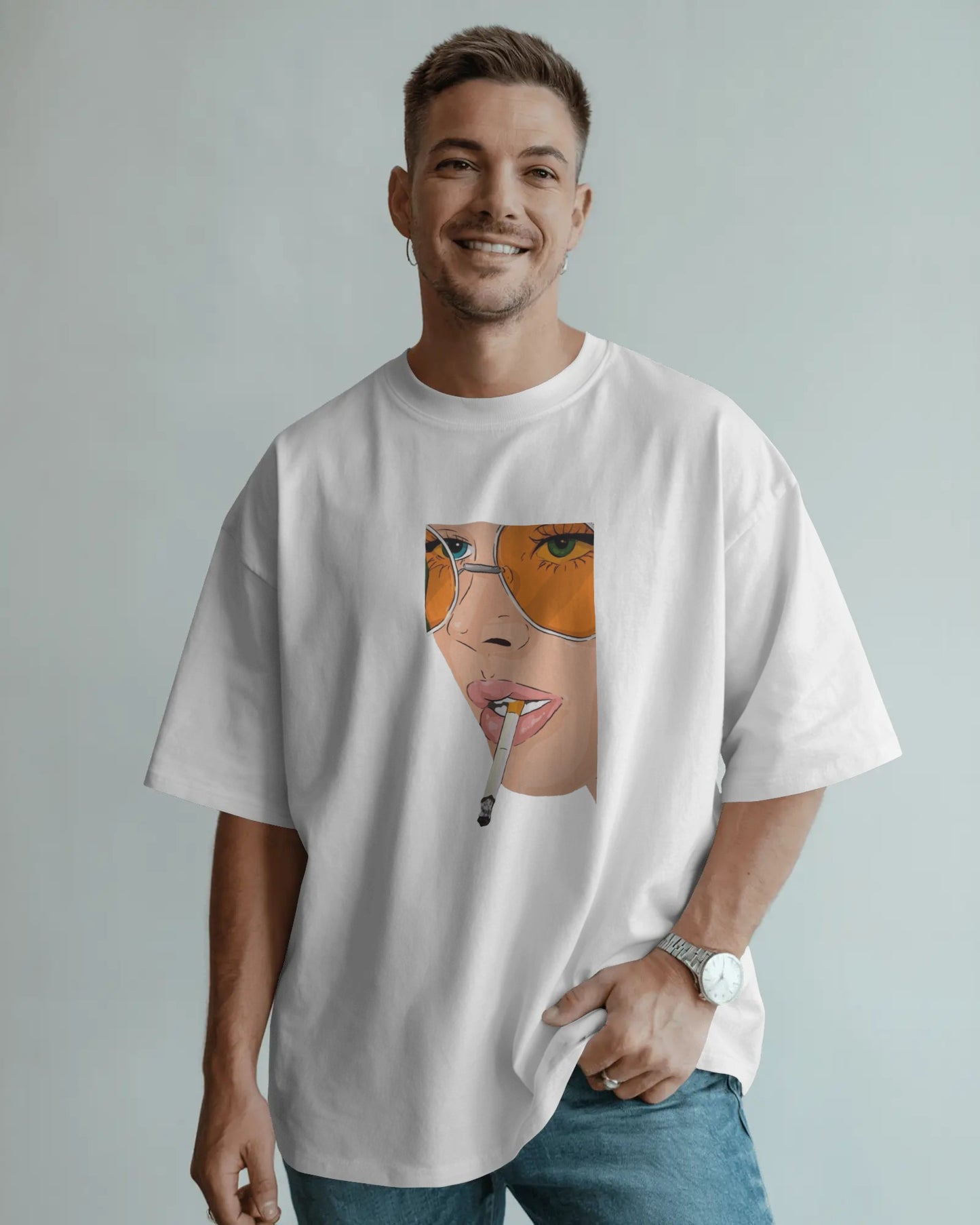 Bold Girl Graphic Oversized T-Shirt –Streetwear Tee (Unisex Aesthetic)