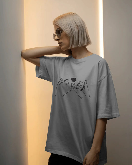 Finger Cross Oversized T-shirt