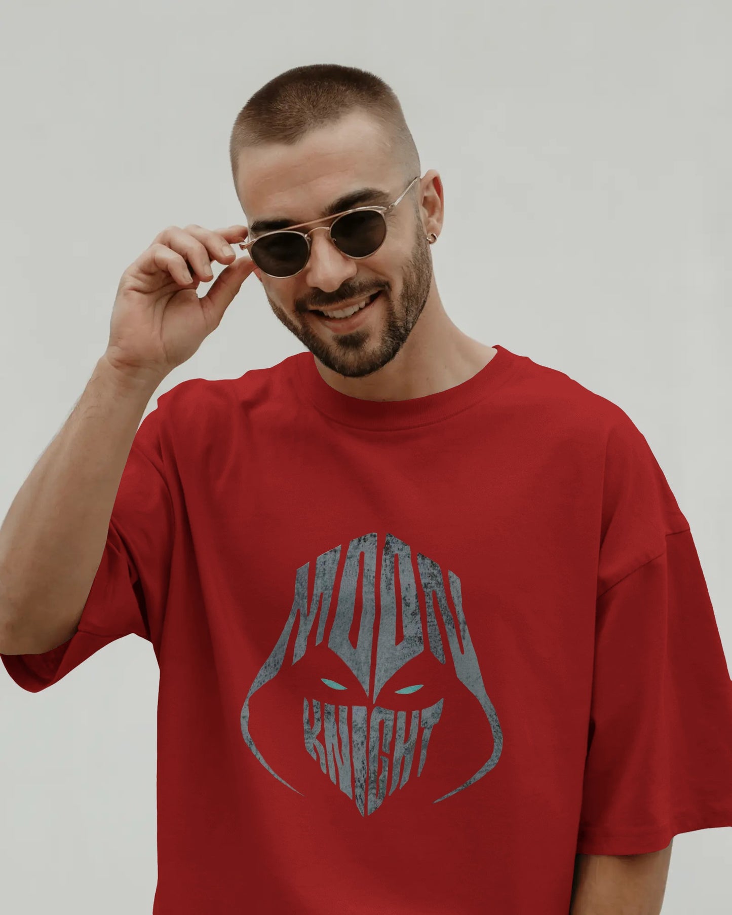 Oversized Moon Knight Graphic T-Shirt – Men’s Streetwear Superhero Tee