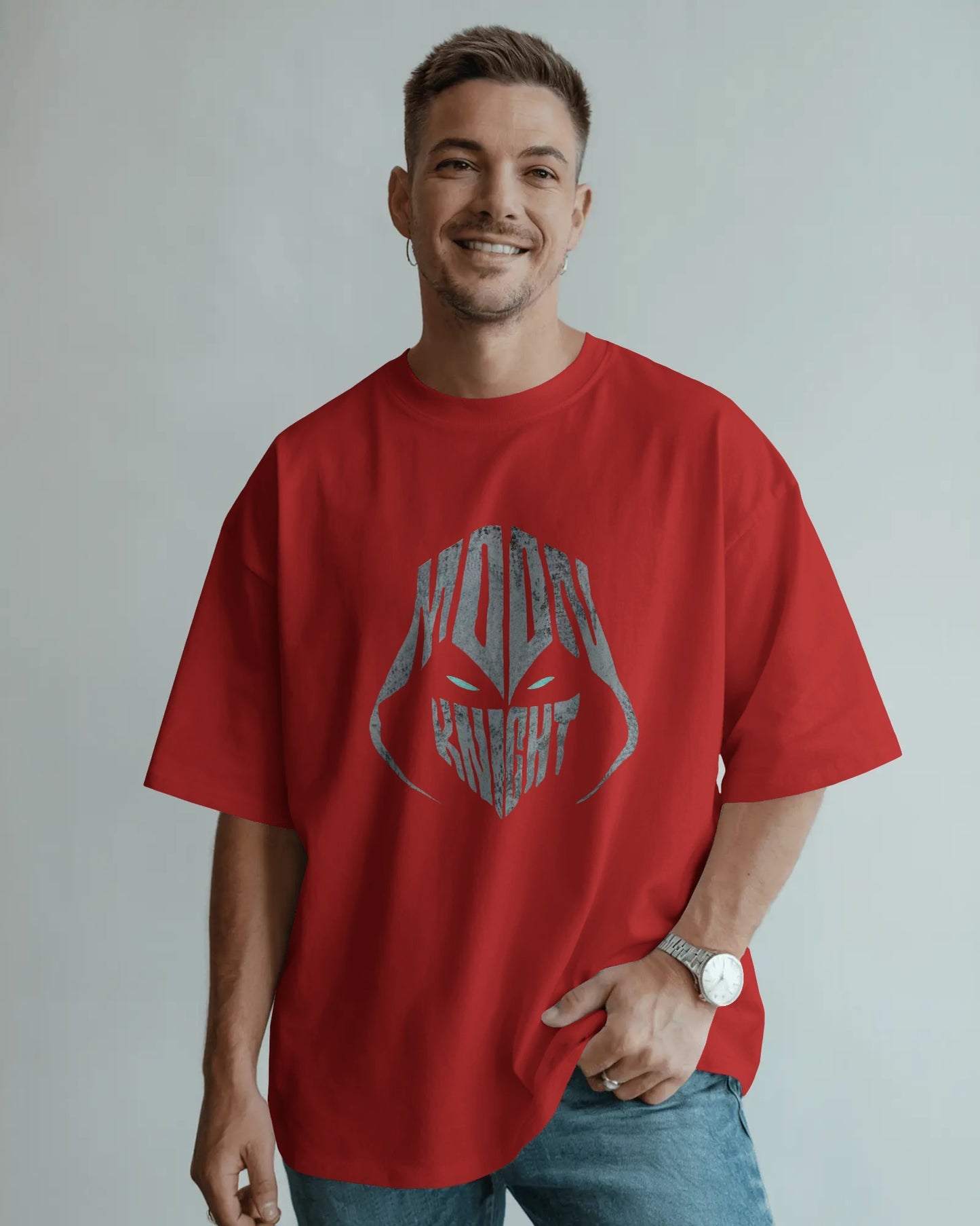 Oversized Moon Knight Graphic T-Shirt – Men’s Streetwear Superhero Tee