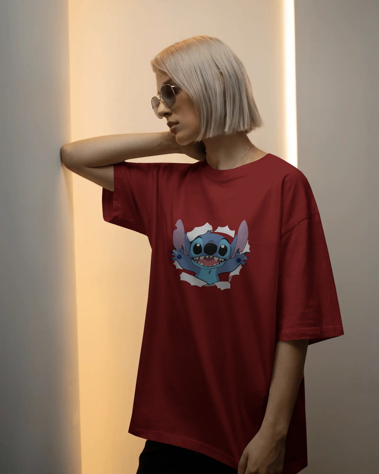 Stitch Cartoon Oversized T-shirt