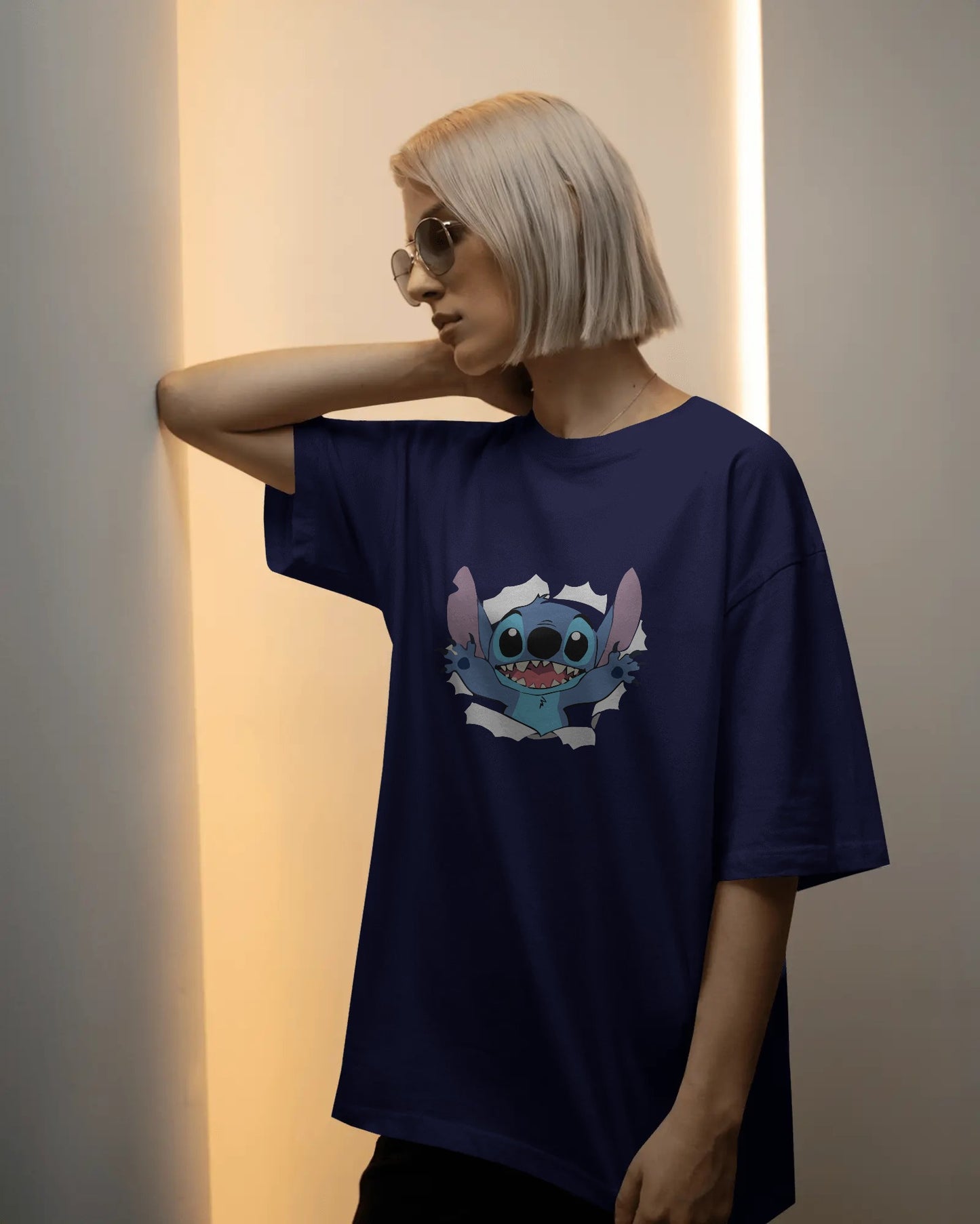 Stitch Cartoon Oversized T-shirt