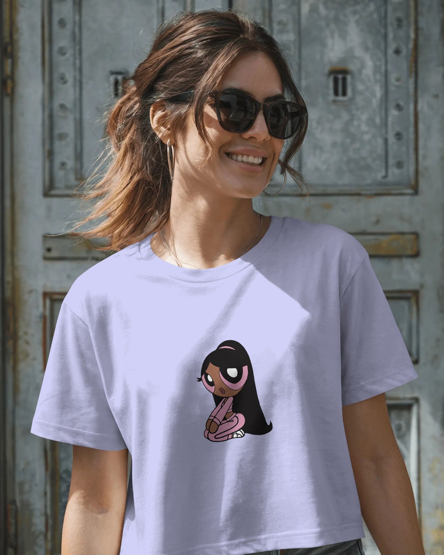 Baby Crop Top – Pink Power Puff Tee | Women’s Casual Streetwear