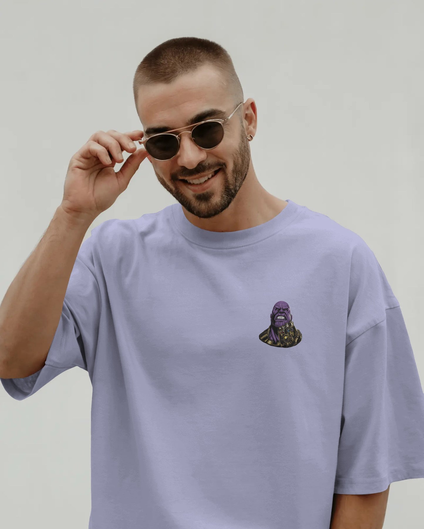 Thanos Oversized T-Shirt – Infinity Gauntlet Back Print | Marvel-Inspired Unisex Tee