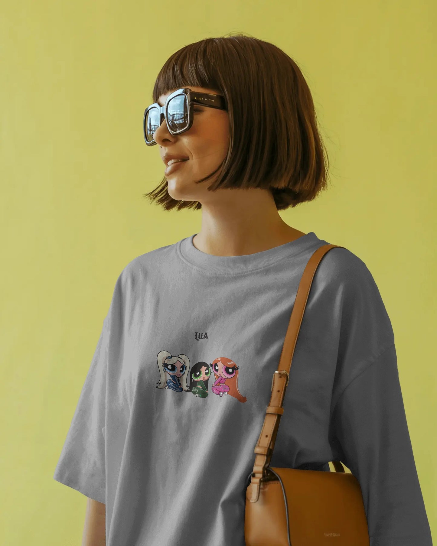 Oversized Baby T-Shirt – Trio Cartoon Graphic Print | Unisex Streetwear