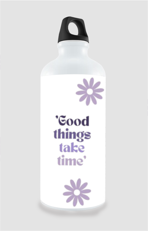Customized Bow Printed Water Bottle