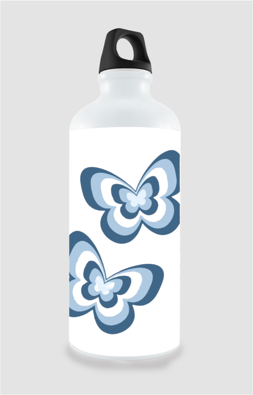 Customized Bow Printed Water Bottle
