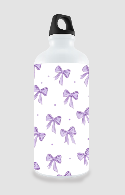 Customized Bow Printed Water Bottle