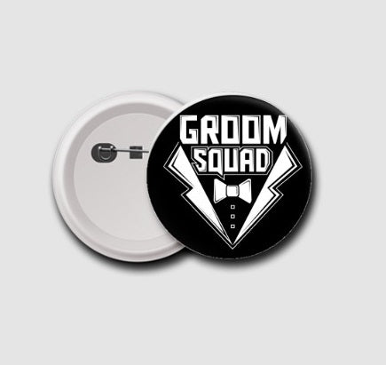 Groom Squad Button Badges