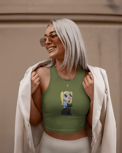 Chill Powerpuff Girl Crop Top – Cute Graphic Tank