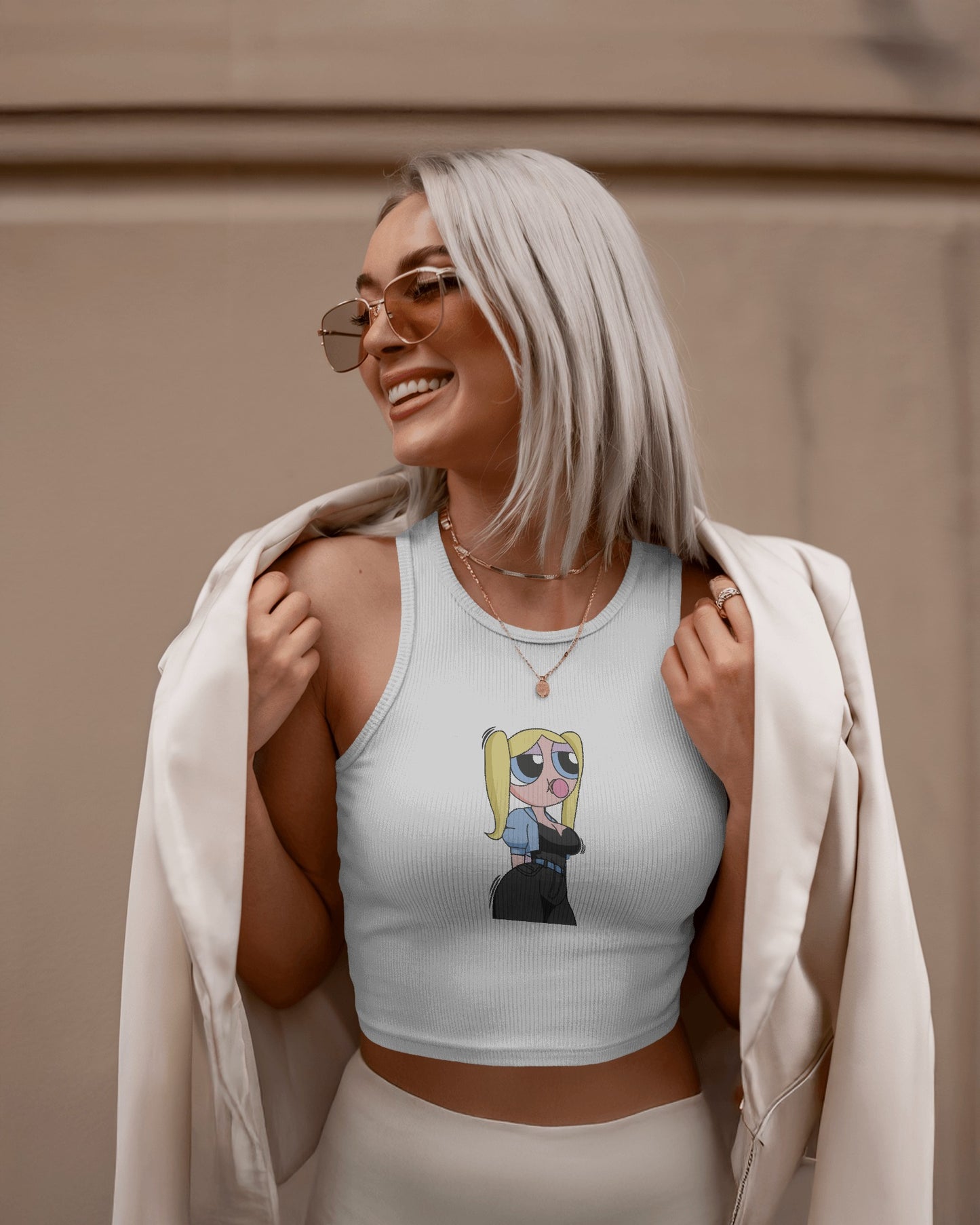 Chill Powerpuff Girl Crop Top – Cute Graphic Tank