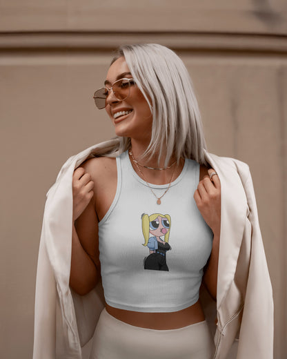 Chill Powerpuff Girl Crop Top – Cute Graphic Tank