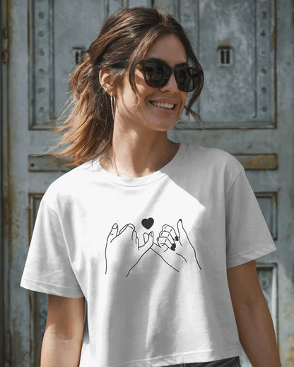 Finger Cross Crop Top
