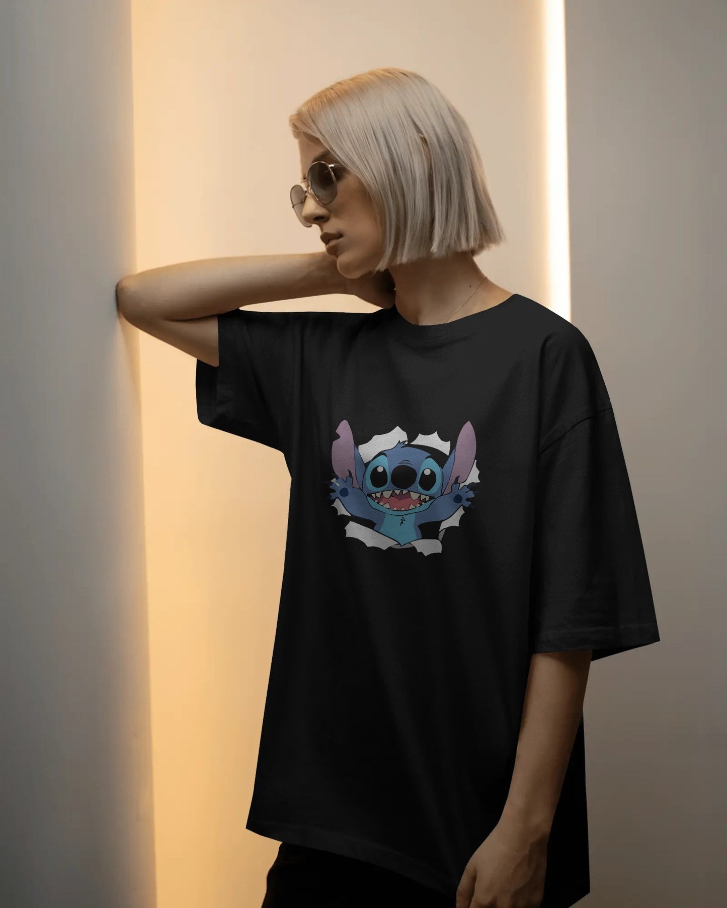 Stitch Cartoon Oversized T-shirt