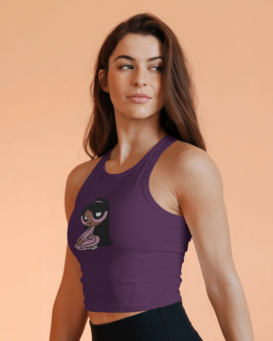 Cartoon Print Tank Top – Women’s Cropped Sleeveless Tee | Streetwear Fashion