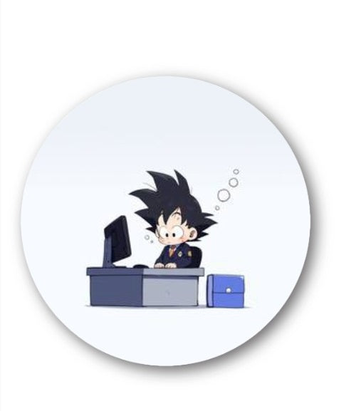 Circular product with a cartoon character Mouse Pad