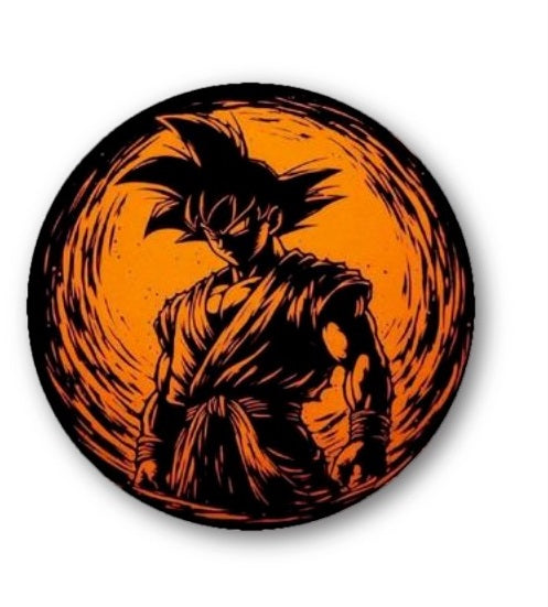 Circular product with a stylized character Mouse Pad